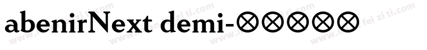 abenirNext demi字体转换